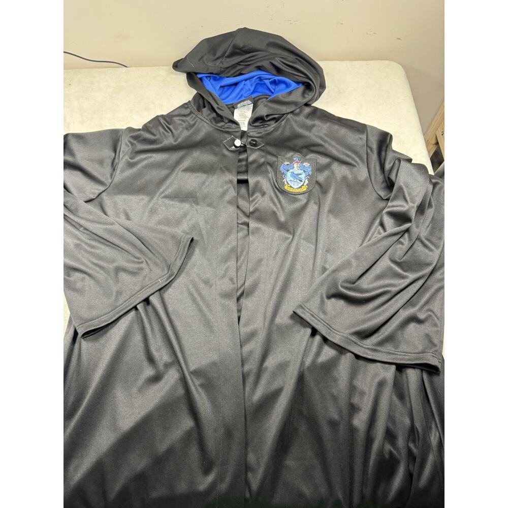 Harry Potter Ravenclaw Robe Adult Unisex 2X Black Blue Hooded Hogwarts Costume - Picture 2 of 14